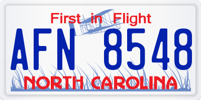 NC license plate AFN8548