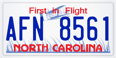 NC license plate AFN8561