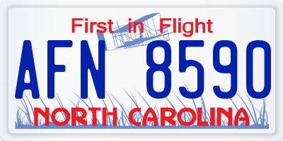 NC license plate AFN8590