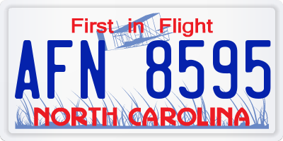 NC license plate AFN8595