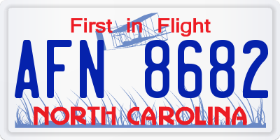 NC license plate AFN8682