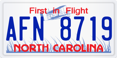 NC license plate AFN8719