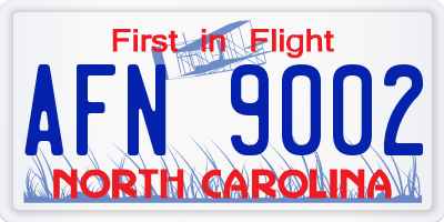 NC license plate AFN9002