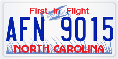 NC license plate AFN9015