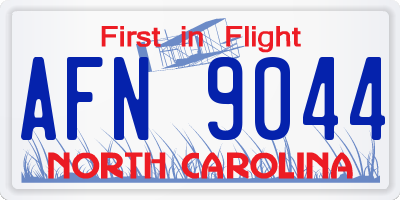 NC license plate AFN9044