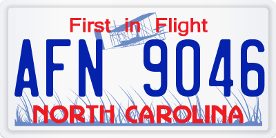 NC license plate AFN9046