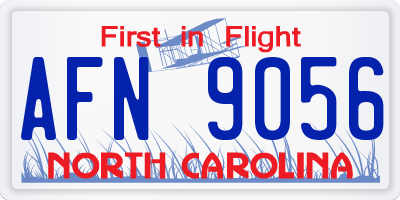 NC license plate AFN9056