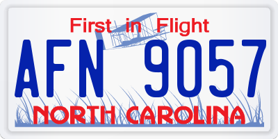 NC license plate AFN9057