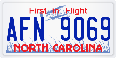 NC license plate AFN9069