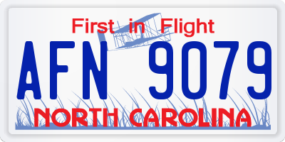NC license plate AFN9079