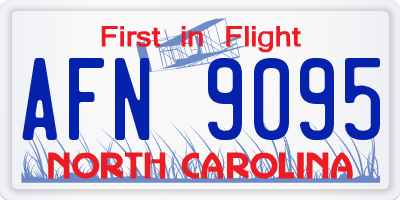NC license plate AFN9095