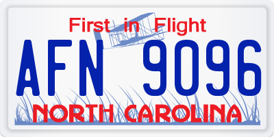 NC license plate AFN9096