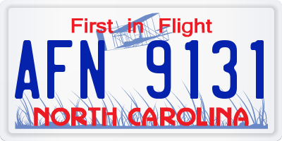 NC license plate AFN9131