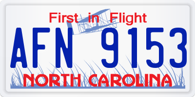NC license plate AFN9153