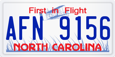 NC license plate AFN9156
