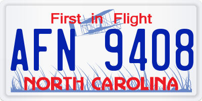 NC license plate AFN9408
