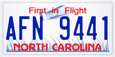 NC license plate AFN9441