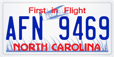 NC license plate AFN9469