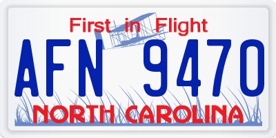 NC license plate AFN9470