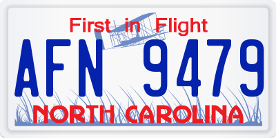 NC license plate AFN9479