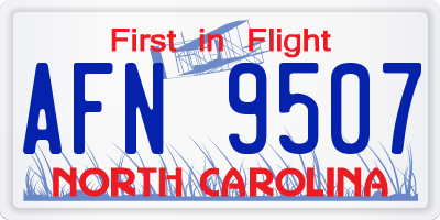 NC license plate AFN9507