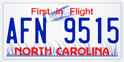 NC license plate AFN9515