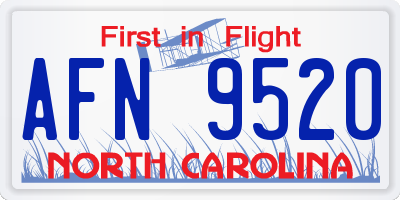NC license plate AFN9520