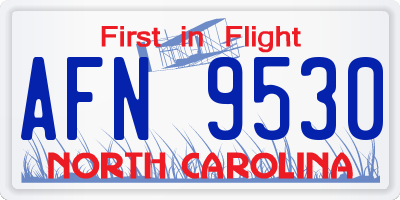 NC license plate AFN9530