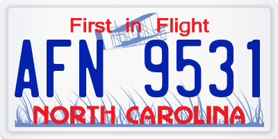 NC license plate AFN9531