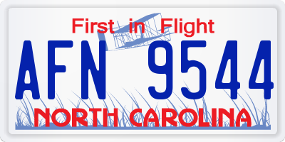 NC license plate AFN9544