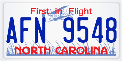 NC license plate AFN9548