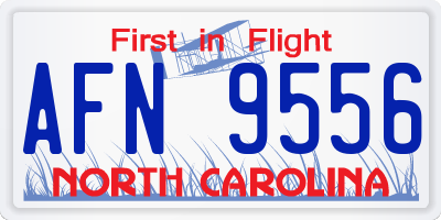 NC license plate AFN9556