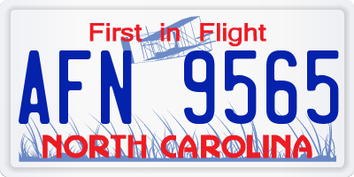 NC license plate AFN9565