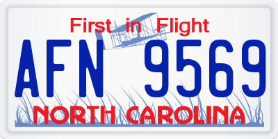 NC license plate AFN9569