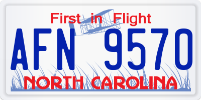 NC license plate AFN9570