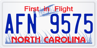 NC license plate AFN9575