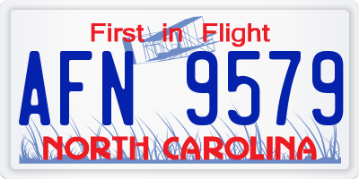NC license plate AFN9579