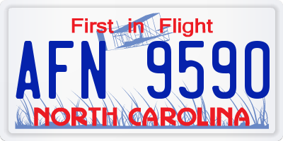NC license plate AFN9590