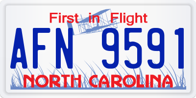 NC license plate AFN9591