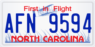 NC license plate AFN9594