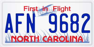 NC license plate AFN9682