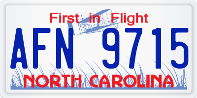 NC license plate AFN9715