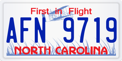 NC license plate AFN9719