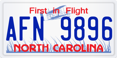 NC license plate AFN9896