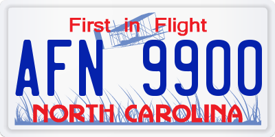 NC license plate AFN9900