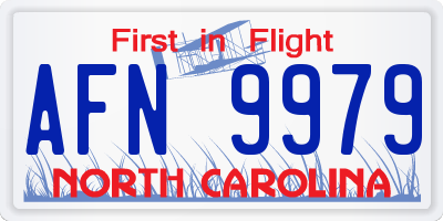 NC license plate AFN9979