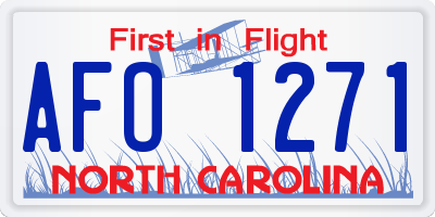 NC license plate AFO1271