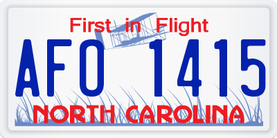 NC license plate AFO1415