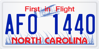 NC license plate AFO1440