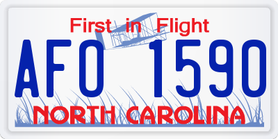 NC license plate AFO1590
